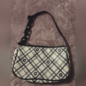 Stylish Black and White Plaid Women's Bag